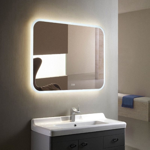 Зеркало Silver Mirrors Stiv 600x800 LED-00002405 со встроенным светильником, сенсорный выключатель, подогрев