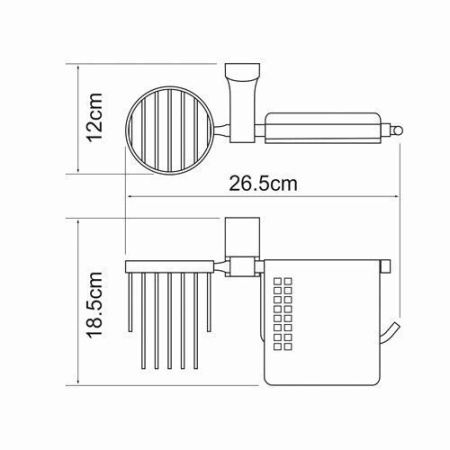 Держатель туалетной бумаги и освежителя WasserKRAFT Leine K-5059