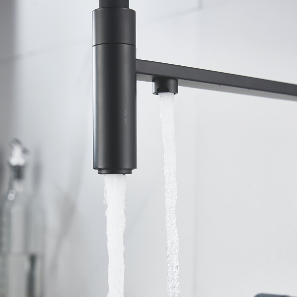 Смеситель для кухни с подключением фильтра Shevanik S178H, черный