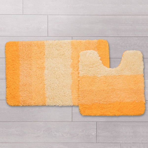 Набор ковриков для ванной комнаты IDDIS Yellow Gradiente 50х80 см, 50х50 см микрофибра 551M580i13