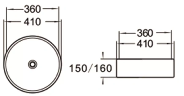 Раковина керамическая (накладная)  SantiLine SL-1057