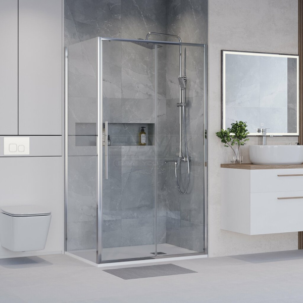 Душевое ограждение Niagara Nova NG-64-12A-A90-34 (120*90*195) прямоугольник, двери раздвижные