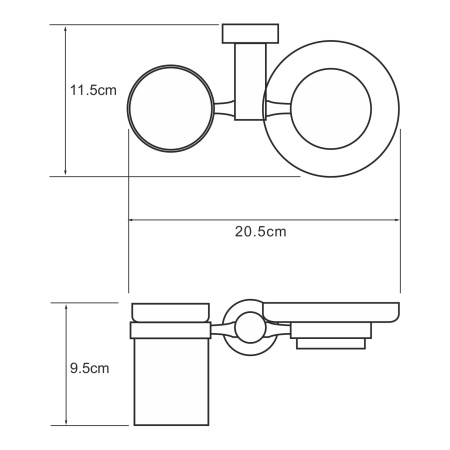 Держатель стакана и мыльницы WasserKRAFT Donau K-9426