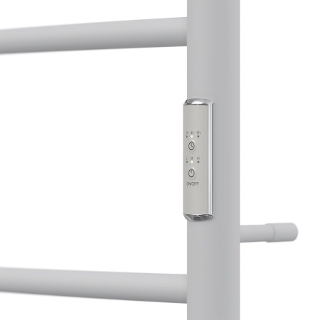 Полотенцесушитель электрический Point PN04846PW П3 400x600 с полкой, диммер справа, белый