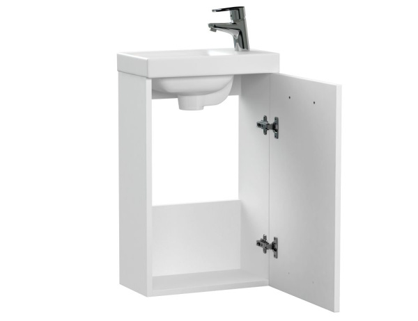 Тумба с умывальником подвесная Cersanit LARA 40 с COMO 40 белый, SP-SZ-LARA-CO40/Wh + S-UM-COM40/1-w