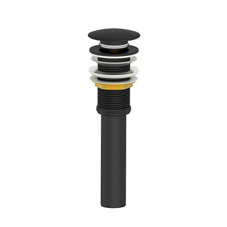 Донный клапан для раковины WONZON & WOGHAND, Черный матовый (WW-88SS04-MB)