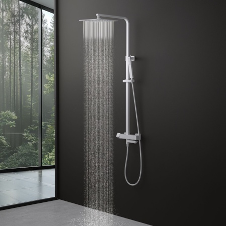 Душевая система с термостатом Timo Tetra-thermo SX-0169/16 белый матовый