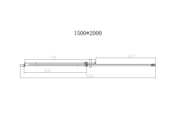 Душевая дверь Vincea Dice VDS-4D150CLB, 1500, черный, стекло прозрачное
