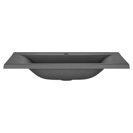 Тумба Vincea Mia 750 подвесная, 2 выкатных ящика soft close, V.Oak с умывальником VCB-3M750G из кварцевого камня, цвет серый