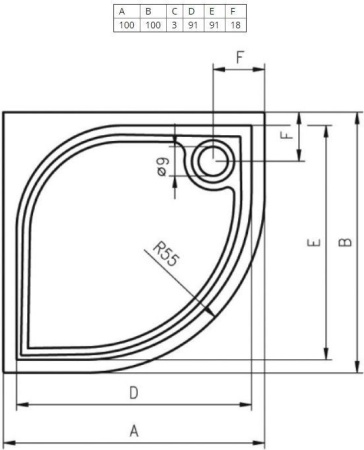 Душевой поддон Riho Kolping DB18 DB1800500000000 100x100