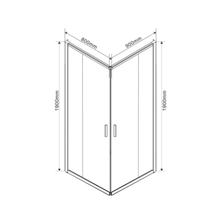 Душевой уголок Vincea Garda VSS-1G8090CL, 900*800, хром, стекло прозрачное