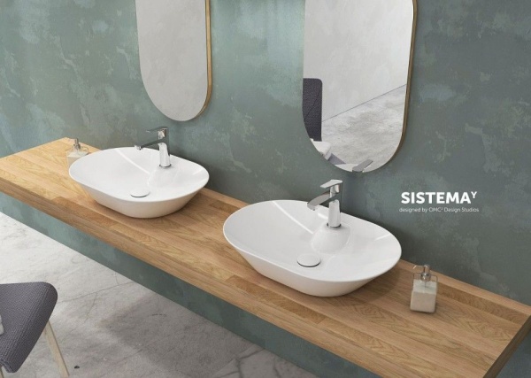 Раковина ISVEA SistemaY Soft накладная 600*420*115 1 цвет белый 10SY51060SV