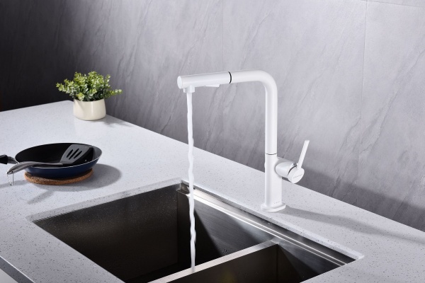 Смеситель для кухни NEO, белый матовый, Ne214419-WH, Paulmark