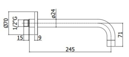 Излив Paffoni LIGHT ZBOC141NO