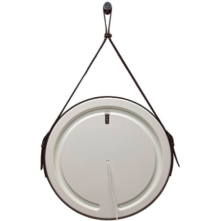 Зеркало Silver Mirrors Kapitan d510 LED-00002331 со встроенным светильником, сенсорное, коричневая кожа