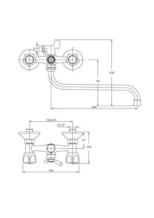 Смеситель для ванны Haiba HB2209