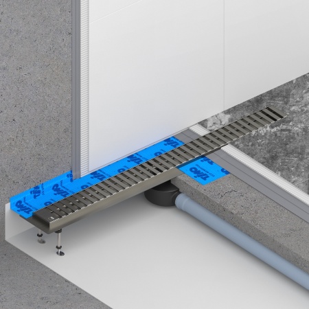 Душевой лоток TIMO Drain System 900 с вставкой "lines", Черное золото