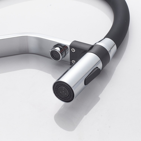 Смеситель для кухни с гибким изливом и подключением фильтра Shevanik S278, хром