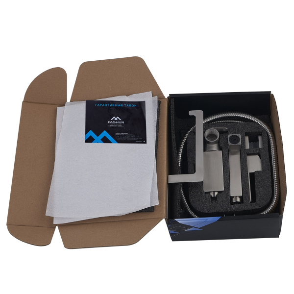 Гигиенический душ со смесителем и держателем туалетной бумаги FASHUN A57704, сатин