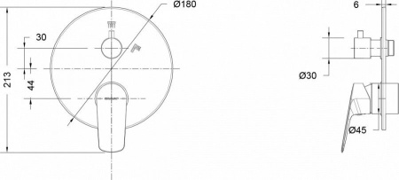 Набор смеситель для ванны и душа Bravat встраиваемый F842CP-2-SET