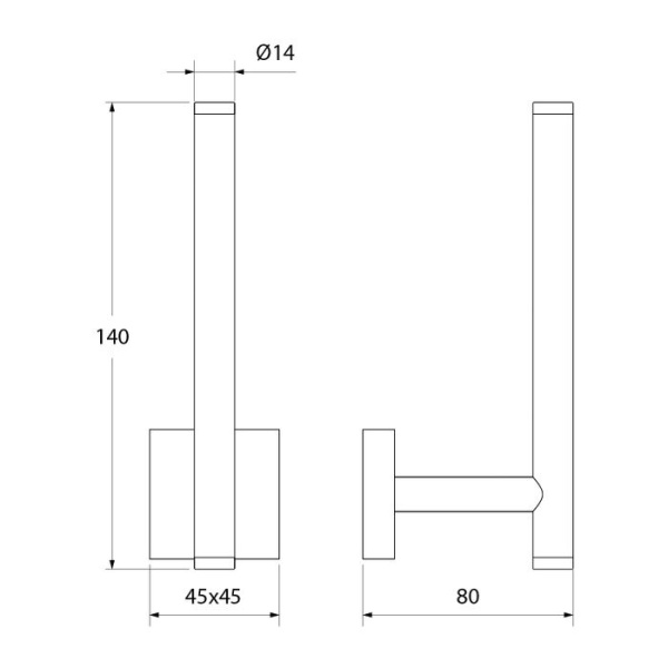 Держатель запасного рулона туалетной бумаги IDDIS Edifice латунь EDISBS0i43