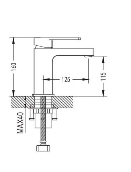Смеситель для раковины Shevanik S9501, хром