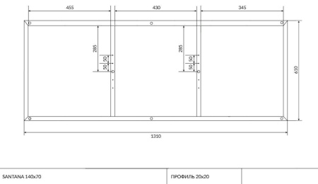 Рама для ванны Cersanit SANTANA 140, K-RW-SANTANA*140n