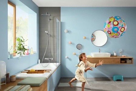 Hansgrohe Croma E Showerpipe 280 1jet Душевой набор с термостатом для ванны хром 27687000