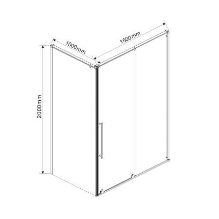 Душевой уголок Vincea Arno VSR-1A1015CL, 1500*1000, хром, стекло прозрачное