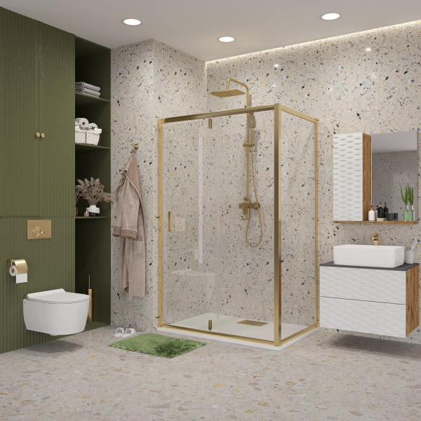 Душевое ограждение Niagara Nova NG-43-12AG-A110G 120x110x190 прямоугольник, дверь распашная