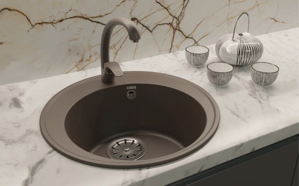 Кухонная мойка Ulgran Quartz Nora 485-06, трюфель
