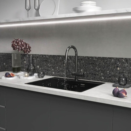Кухонная мойка Reflexion Iseo RX2265BL оружейная сталь
