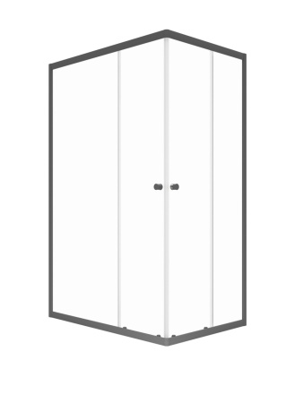 Душевая ширма Triton Вента-Графит 120х80