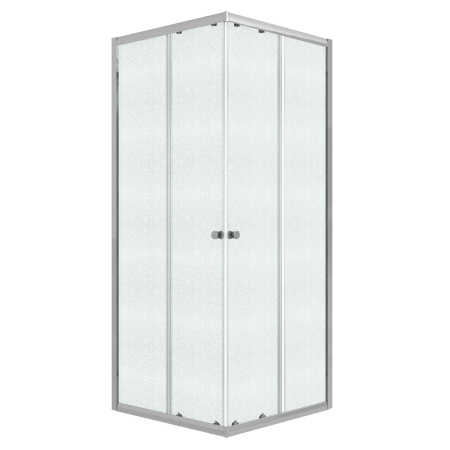 Душевое ограждение Niagara Eco NG-1008-14QMT (80х80х190) квадрат,раздвижное,хром,стекло матовое