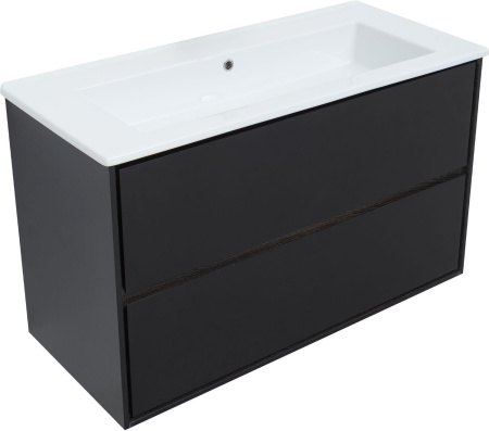 Тумба под раковину Aquanet Милан 105 черный глянец