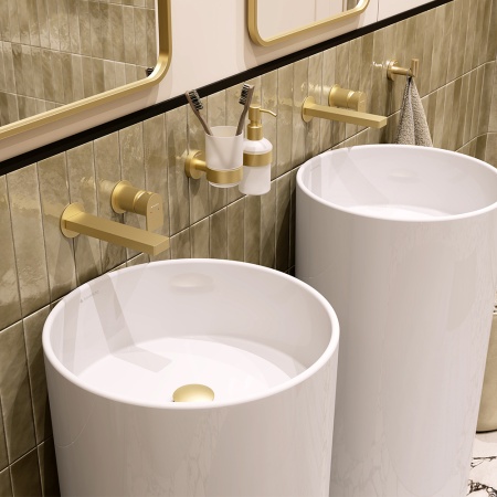 Aqueduto TODO Раковина напольная круглая D450*850, белый глянцевый