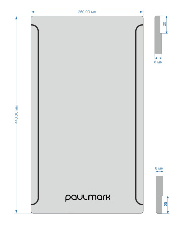 Разделочная доска PLATTE-440, HPL-пластик, Pl440-SD, дуб делано, 440х250мм, Paulmark