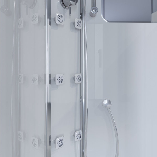 Душевая кабина Niagara Ultra NG-310-01R 120х80х220, высокий поддон 48 см, стекло прозрачное с матовой полосой