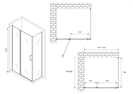 Душевой уголок ABBER Sonnenstrand AG04120S-S85
