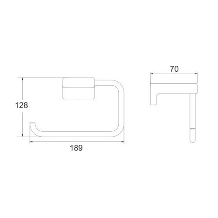 Полотенцедержатель Rose RG1806T, пепельный