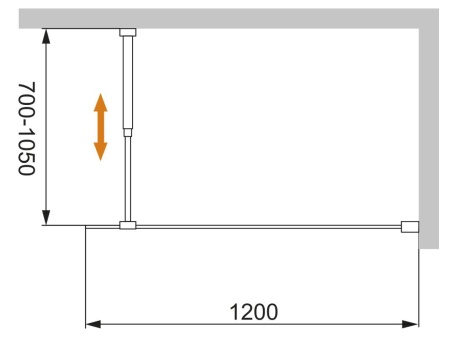 Душевая перегородка CEZARES LIBERTA-L-1-120-C-NERO