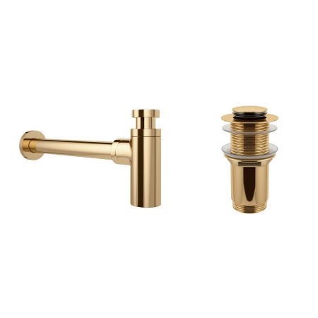 Комплект 3 в 1 Lavinia Boho Bathroom Sink 21520279: накладная фарфоровая раковина 42 см, металлический сифон, донный клапан