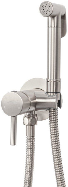 Смеситель встраиваемый с гигиеническим душем Hansberge H3099 Никель