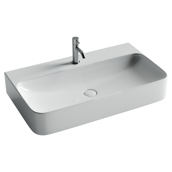 Умывальник Ceramicanova AURA с 1 отверстием для смесителя, без перелива 800x470x135мм
