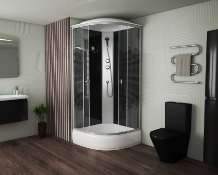 Душевая кабина Niagara Eco E100/26/BLACK (100х100х215)