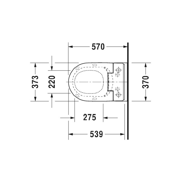 Duravit ME by Starck Унитаз подвесной Rimless для SensoWash® белый 2529592000