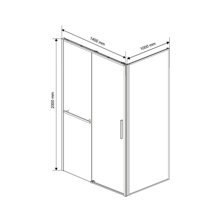 Душевой уголок Vincea Slim Soft VSR-1SS1014CL, 1400*1000, хром, стекло прозрачное