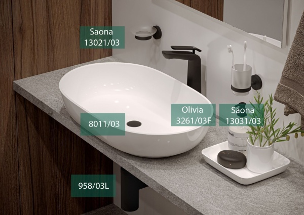 Смеситель для раковины TIMO Olivia 3211/03F, черный