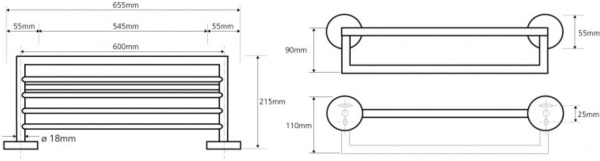 Полочка Bemeta Omega 104205072