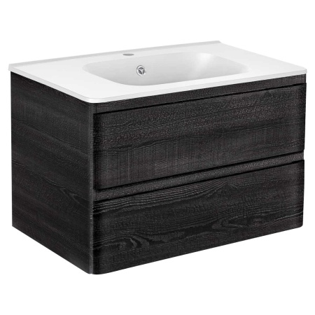 Тумба под раковину Vincea Vico 800 подвесная, 2 выкатных ящика soft close, Carbone